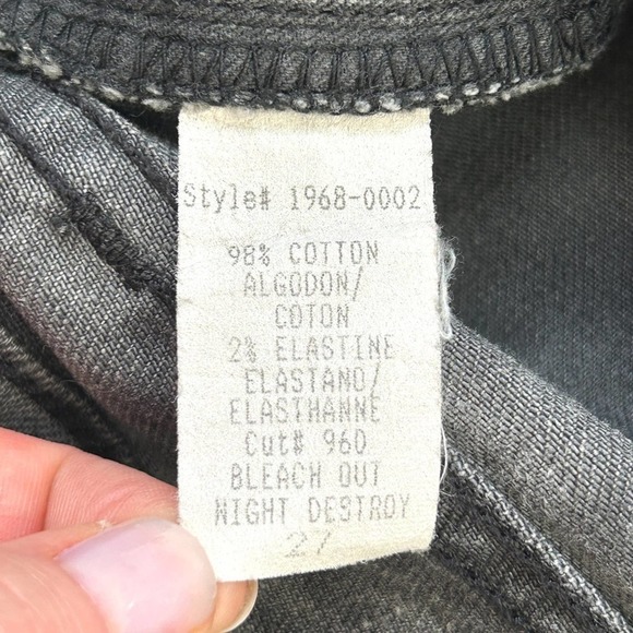 Current Elliott 1968-0002 Bleach Out Night Destroy Grey Skinny Jeans, Size 27 - Picture 11 of 14